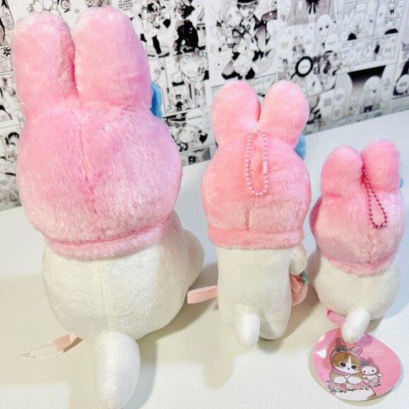 Mofusand x Sanrio My Melody 3x Plush Dolls Keychains Standing And Sitting - Picture 4 of 5